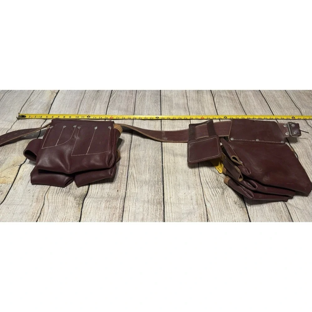 Site Gear 7 Bag 23 Pockets Framer Tool Belt Set Leather Never Used Sz XL GTubH